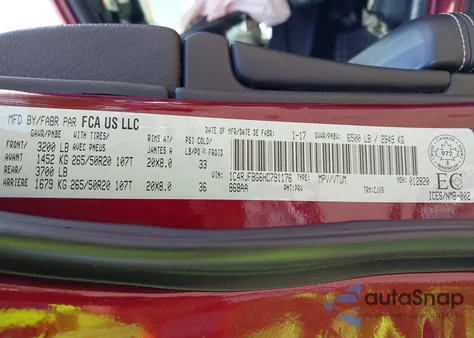 2017 Jeep Grand Cherokee Limited from USA, damaged, VIN 1C4RJFBG6HC791176